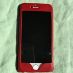 イタリアンレザー iPhone6/6sケース レッド×ブラウン
