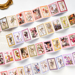 箔押し　切手風シール　40枚　flower fairy　[AX421]