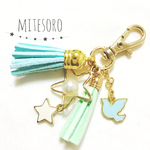 再販♡Blue bird♡幸せを呼ぶ青い鳥♡バッグチャームmini♡ダブルstar