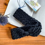 りぼん風コットンヘアバンド＊ブラック