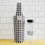 ☆hiro-mi様ご依頼品☆折りたためる　北欧 ブラックギンガムチェック柄のペットボトルカバー　