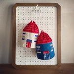 【単品】あかい屋根の中くらいのおうち巾着