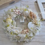 シェルと小瓶のホワイトwreath
