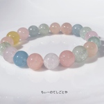 再販〜！透明感抜群☆*:.｡. ミックスベリルブレスレット