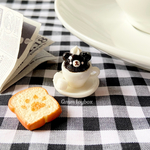 【ピアス・イヤリング】くまコーヒーとトーストのモーニングセット