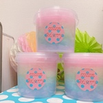 綿菓子パーティーセット✨✨レインボー綿菓子バケツ6個&3色綿菓子5個カップセット