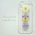 iPhone5、5s用 押し花のiPhoneケース - viola - as a child SS