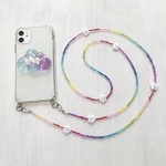 クリアケース　彩雲　虹　スマホショルダー　スマホグリップ　ストラップ　雲　スマホスタンド