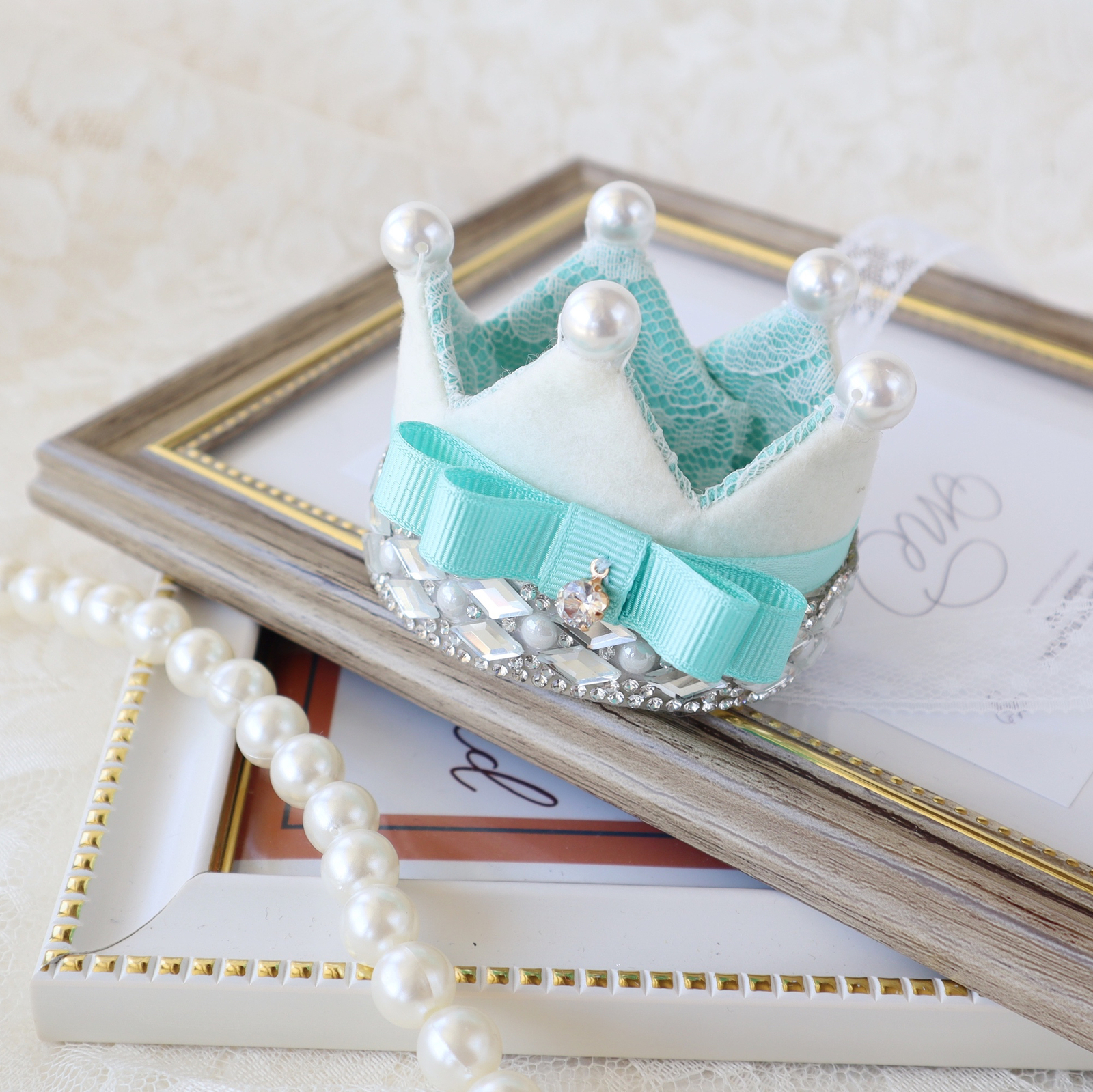 《新色》jewelry　crown　mint green/特別な日のティアラ　王冠