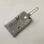 お守りケース　お守り袋　ペイズリー柄　黒