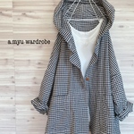a.myu 梅雨寒にシャツ感覚ゆったりシルエットドロップコート