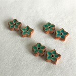 青い花のお香立て２個セット