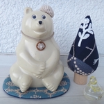 しろくま貯金箱　ミナペルホネン　アネモネ　ちょうちょ　タンバリン　マット＆ツリー　ハンドメイド