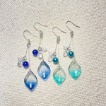 【ちぃ様専用】💚💙ひらりと桜イメージピアス🌸