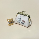 うさぎさんの　豆がま口　ミニがま口　小銭入れ　がま口