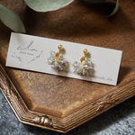 "labradorite..petit"サージカルステンレス ラブラドライト ピアス☽ 