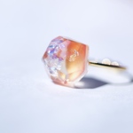 glass jewel ring にじ　#8