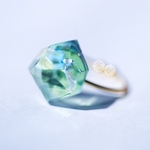 glass jewel ring にじ　#10