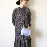 【受注生産】 斜めがけにも！2way organdie mini bag（purple）