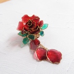 揺れる薔薇ブローチ   試作品