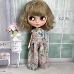 ブライス　アウトフィット　リバティ【イルマ】フリルロンパース　ハンドメイド　服