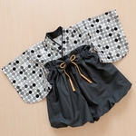 SALE【60-70㎝】❁ベビー袴❁　サークル模様✖︎黒色の袴