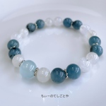 🆕一点限り‼︎COOL☆ブラックアクアマリンブレスレット☆*:.｡. 