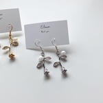 【シルバー】ローズパールピアス/イヤリング