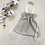 『 greige 』お名前入り♡持ち手付き巾着