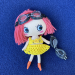 miw1006様専用　セパレート水着　ビキニ（クリアイエロー）&水中眼鏡セット　イーマリーちゃん