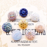 No.388 西ドイツ ヴィンテージ ガラスボタン 8個セット 18mm ハンドメイド ヨーロッパ 一点物 蚤の市 古いボタン ボタンピアス ボタンイヤリング ボタンアクセサリー 