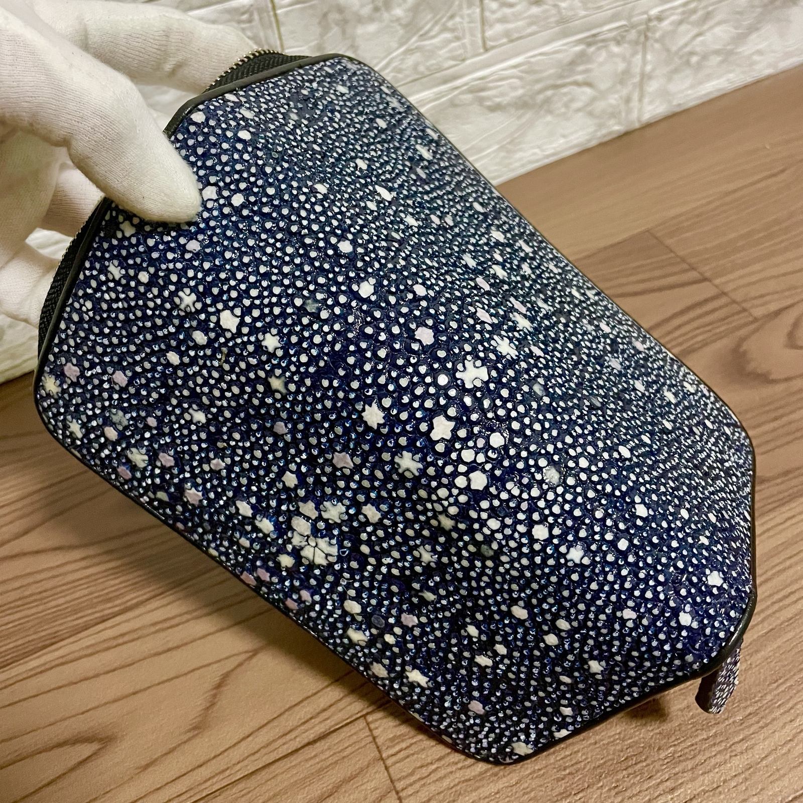 超希少】スタースティングレイ 海の宝石 スターガネーシャ エイ皮 長 ...