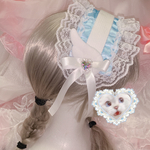 キルティングヘッドドレス໒꒱sky blue♡即購入OK໒꒱ コンカフェ サブカル