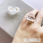 ウミウシみたいなつぶつぶボリュームリング💍クリア