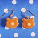 くまのパンケーキ　ピアス/イヤリング