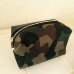 迷彩×黒レザー