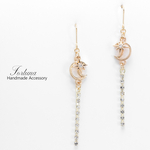 揺れる月と星(794) ピアス/イヤリング/ノンホールピアス/樹脂ピアス