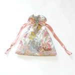 ▼名前刺繍無料▼リバティ生地の巾着ポーチ