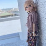 ドール用　スキッパー型ブラウス(ピンク)