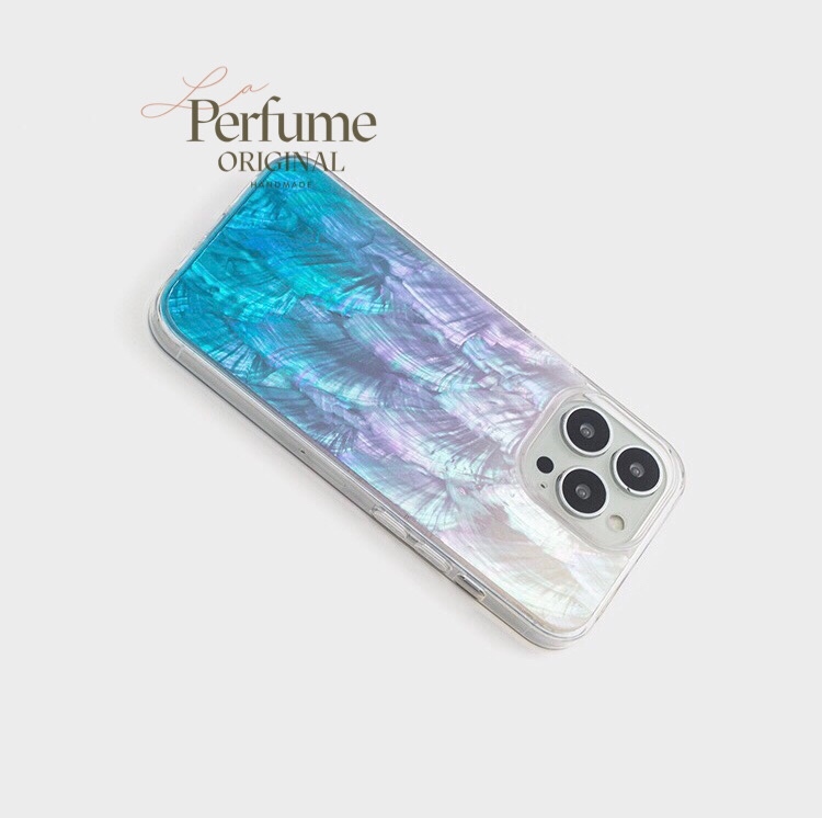 キラキラ天然シェル✨パープルブルー系 ナチュラルグラデーション