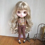 再出品674.※単品※茶色のテーパードパンツ※ブライスアウトフィット※1/6ドール服