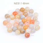 送料無料  40個  天然石ビーズ カルサイト 丸玉 6mm（40ヶ）  N2311-6mm