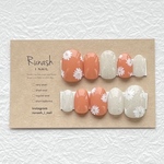 Daisy Flower × orange ♡ネイルチップ
