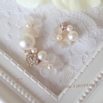 【26】ドイツ製フラワー 上品♡* モチーフ♡ピアス＊イヤーカフ 