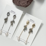 (GLD)ラブラドライトのドロップピアス/イヤリング