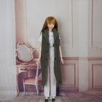 momoko ジェニー outfit..5.8 リネンワンピセット（アッシュオリーブ）