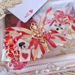 ハートの女王とステンドグラスの蝶バレッタ（hair ornaments of Stained glass butterfly〜Queen of heart〜）
