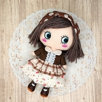 [受注制作] いちごチョコ ワンピース * イーマリーちゃんサイズ
