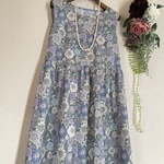 Flower Garden💠ノースリーブ切替ワンピース👗
