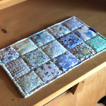 パッチワークミニマット＊リバティblueポットいっぱい